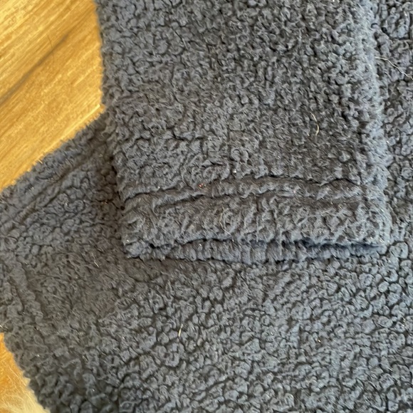 Disney Mickey Head Womens Plush Navy Silver Long Sleeve Top Medium - Picture 7 of 11